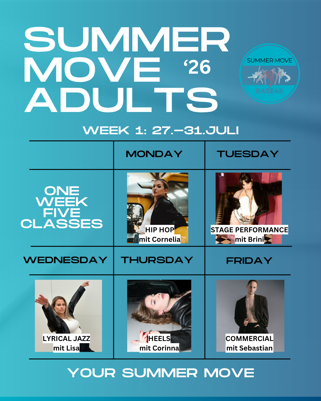 Ein Beispiel Bild für das Event SUMMER MOVE ADULTS - full Pass Juli.