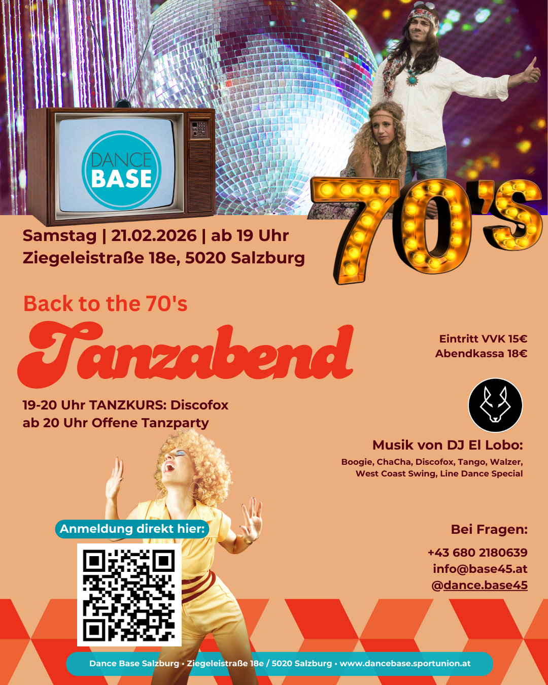 Ein Beispiel Bild für das Event Back to the 70‘s Tanzabend.